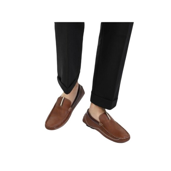 Bruno Marc Driving Moccasins Loafers Mens 13 Brown Slip On Shoes Italian Style - Picture 14 of 15